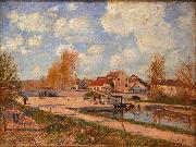 Alfred Sisley The Bourgogne Lock at Moret, Spring oil painting